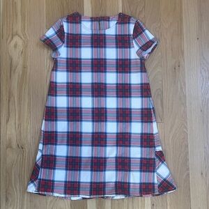 Vineyard Vines Red Plaid Kids Dress Size Small (7-8)
